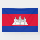 Bannière du drapeau du Cambodge patriotique (Horizontal)