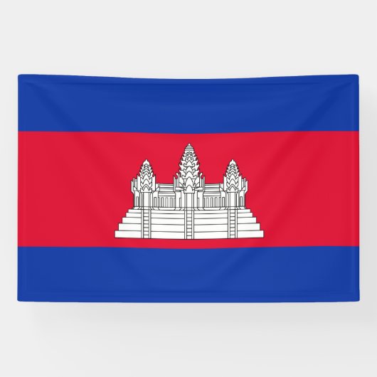Bannière du drapeau du Cambodge patriotique (Horizontal)