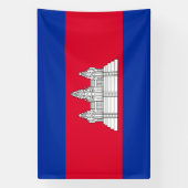 Bannière du drapeau du Cambodge patriotique (Verticale)