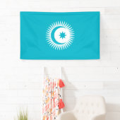 Bannière du drapeau du Conseil turc (En situation)