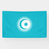 Bannière du drapeau du Conseil turc (Horizontal)