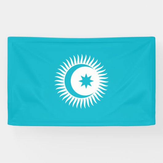 Bannière du drapeau du Conseil turc (Horizontal)