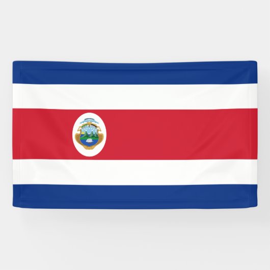 Bannière du drapeau du Costa Rica (Horizontal)