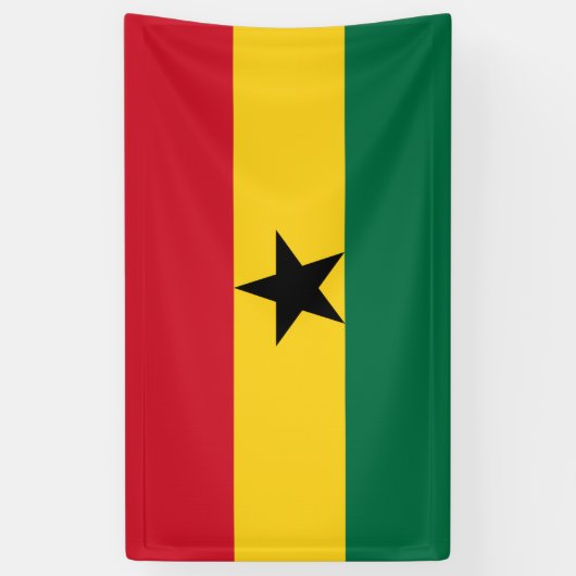 Bannière du drapeau du Ghana (Vertical)