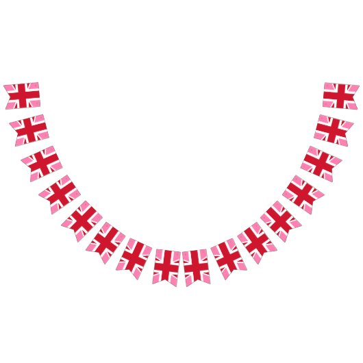 Bannière du drapeau du Royaume-Uni rose (Tout)