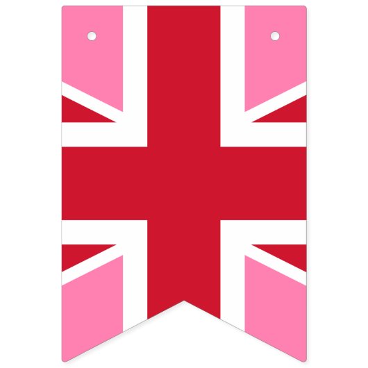 Bannière du drapeau du Royaume-Uni rose (Deuxième drapeau)