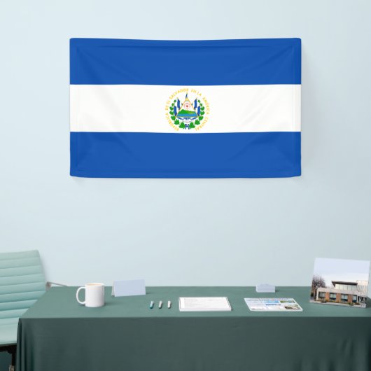 Bannière du drapeau du Salvador (Salon professionnel)
