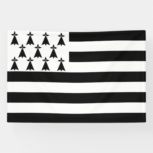 Bannière du drapeau patriotique breton (Horizontal)