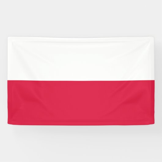 Bannière du drapeau polonais (Pologne) (Horizontal)