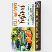 Bannière du festival de récolte d'automne (Vertical)