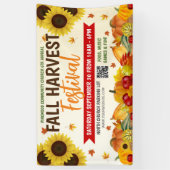 Bannière du festival de récolte d'automne avec cod (Vertical)