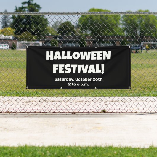 Bannière du festival Halloween personnalisée (En situation)