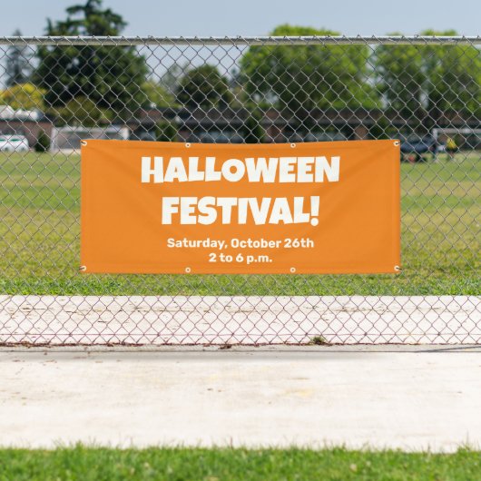 Bannière du festival Halloween personnalisée (En situation)