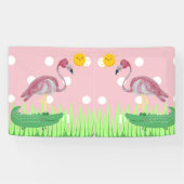 Bannière du Flamant rose Alligator Bébé Enfants (Horizontal)