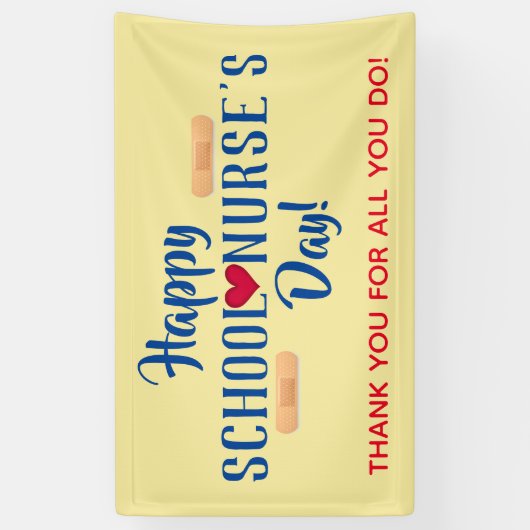 Bannière du jour de l'infirmière d'école (Vertical)