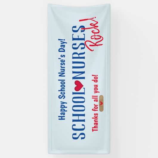 Bannière du jour de l'infirmière d'école (Vertical)