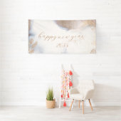 Bannière du Nouvel An or et blanc (Insitu)