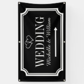 Bannière du panneau de direction mariage Signalisa (Vertical)