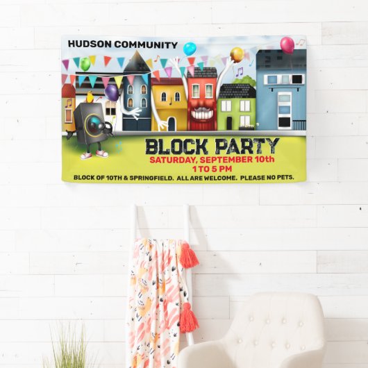 Bannière du parti de bloc de quartier (En situation)