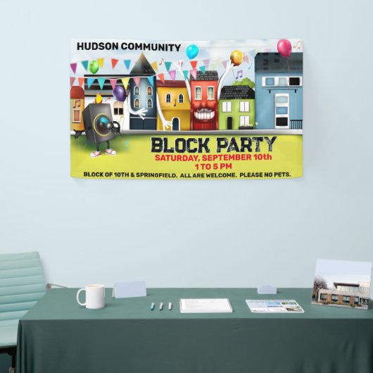 Bannière du parti de bloc de quartier (Salon professionnel)