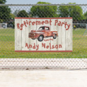 Bannière du parti de retraite rustique (En situation)