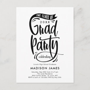 Bannière du parti Graduation Party Invitation Cart