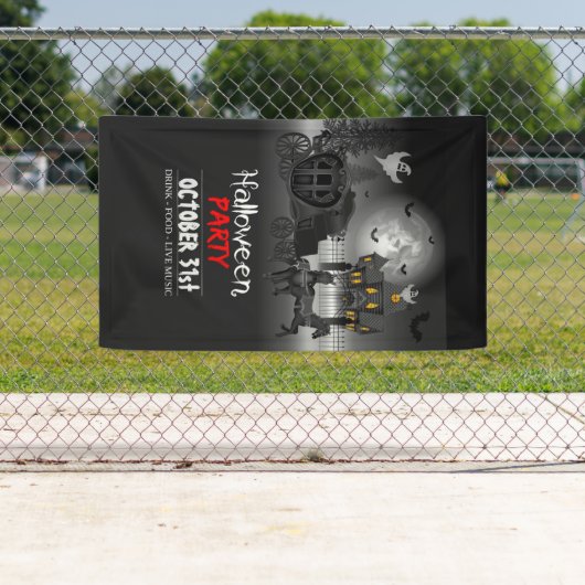 Bannière du parti Halloween (En situation)