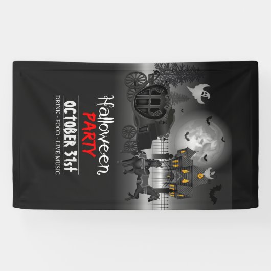 Bannière du parti Halloween (Horizontal)