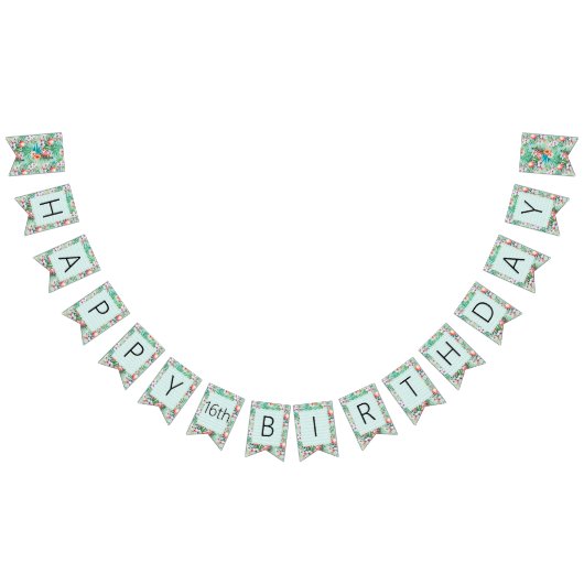 Bannière du parti Luau | Flamants roses et palmier (Tout)