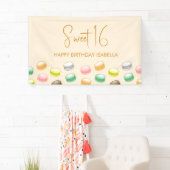 Bannière du parti Macarons Sweet 16 (En situation)