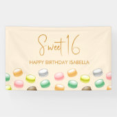 Bannière du parti Macarons Sweet 16 (Horizontal)