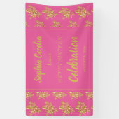 Bannière du parti Rose Shiny Gold (Vertical)