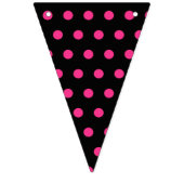 Bannière du Polka Dot Party (noir et rose néon) (Troisième drapeau)