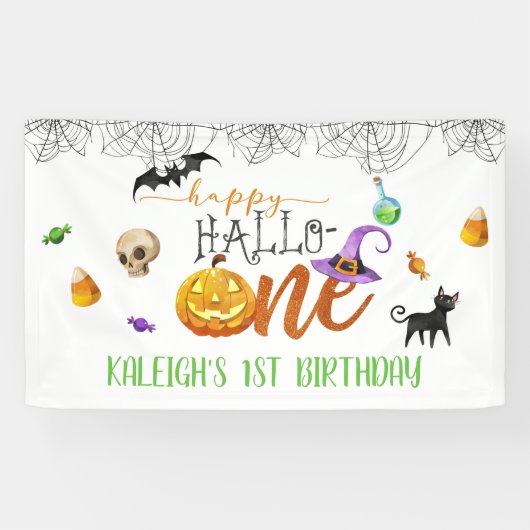 Bannière du premier anniversaire d'Halloween (Horizontal)