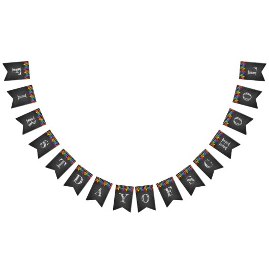 Bannière Du Premier Jour Du Bunting Scolaire (Tout)