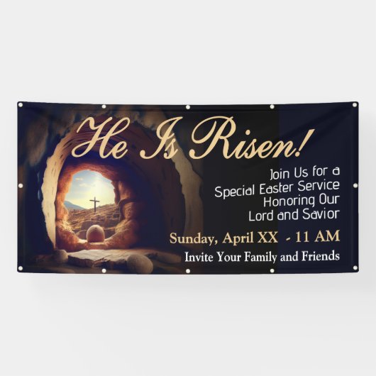 Bannière du service du dimanche de Pâques (Horizontal)