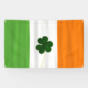 Bannière du Shamrock du drapeau irlandais de la f