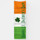Bannière du Shamrock du drapeau irlandais de la fê (Vertical)