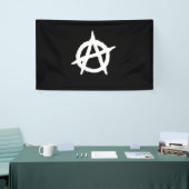 Bannière du symbole anarchiste (Salon professionnel)
