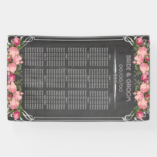 Bannière du tableau de sièges mariage (Horizontal)
