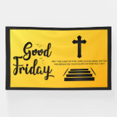 Bannière du Vendredi saint avec croix (Horizontal)