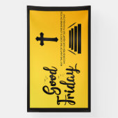 Bannière du Vendredi saint avec croix (Verticale)