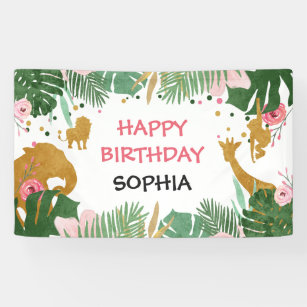 Posters Affiches Anniversaire De Jungle Zazzle Be