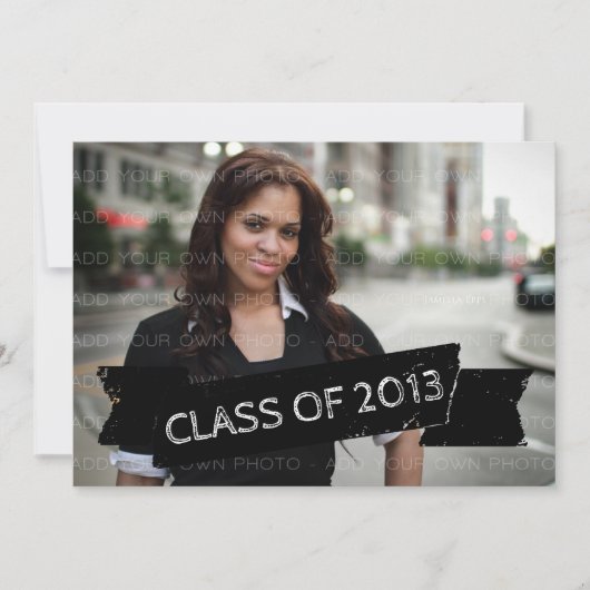 Bannière Ebony Grunge 2013 Grad Invitation (Devant)
