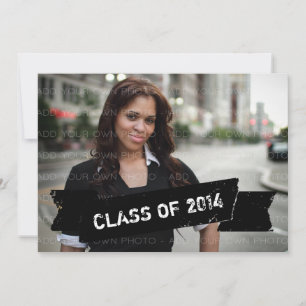 Bannière Ebony Grunge Grad Invitation