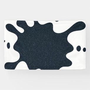 Bannière éclaboussée Custom Ink – Charbon sur fond