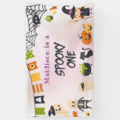 Bannière éffrayante Halloween Cute Ghost (Vertical)