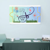 bannière eid arabic écrit au bas mot soie soie fla (Salon professionnel)