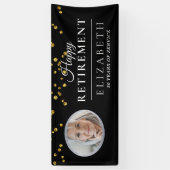 Bannière Elegant Gold Custom Photo Retirement Part (Vertical)