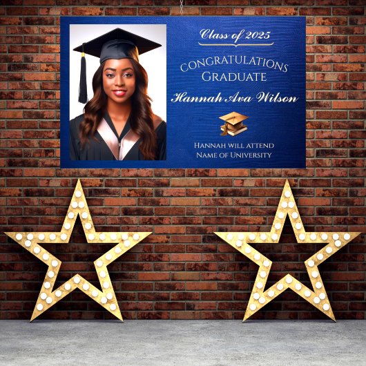 Bannière élégante Bleu & Or